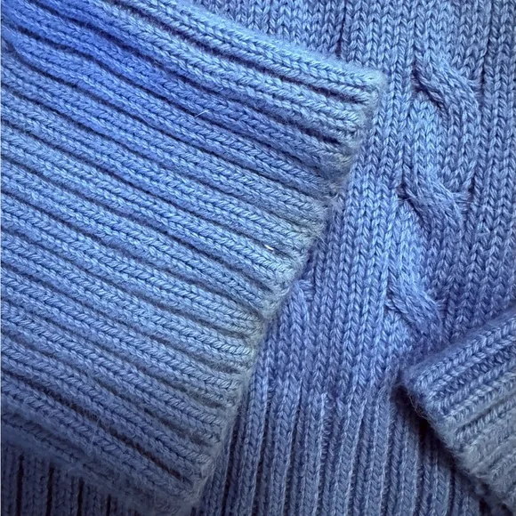 Blue Cable Knit Sweater - Picture 7 of 7